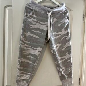 Aerie Gray Camouflage Track Pants Joggers